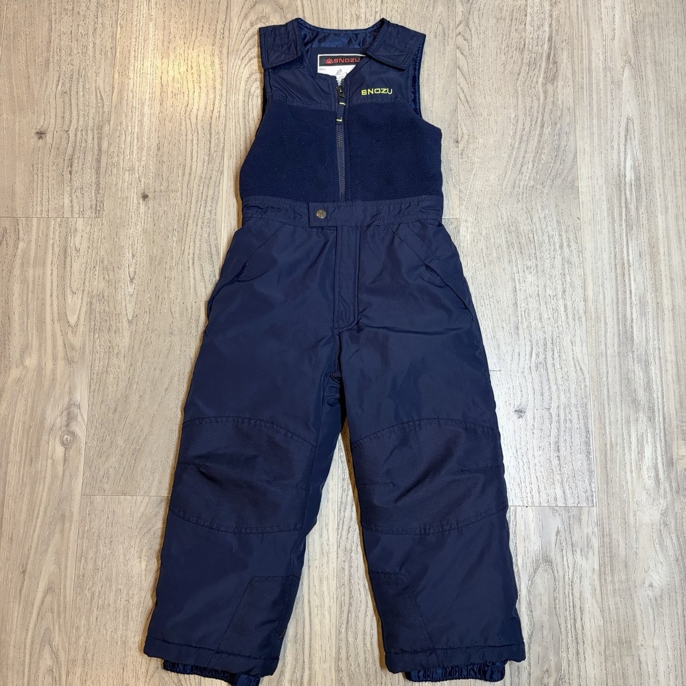 Snozu Kids Snowsuit Boys Size 5 Blue Winter Snow Bib Overalls Outdoor Wear